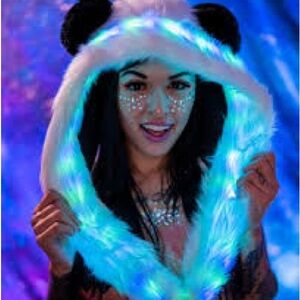 LED Light-Up Panda Hat